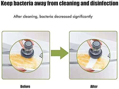 Soap‑Dispensing Dish Brush with Built‑In Liquid Reservoir