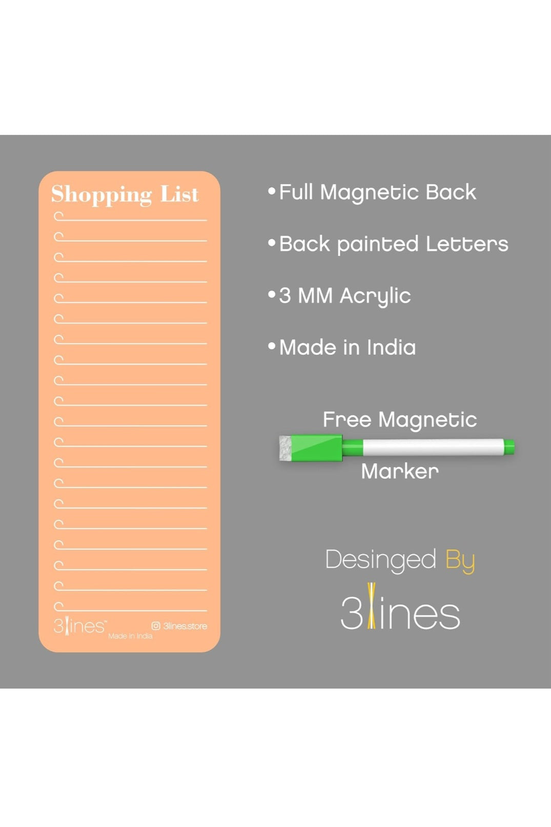 Grocery Shopping List Fridge Magnet with Marker for Home Decore